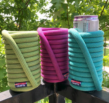 Load image into Gallery viewer, Climber Crafts - Handmade Upcycled Climbing Rope Tall Skinny Can Cozy: Multiple Colors