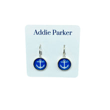 Load image into Gallery viewer, Addie Parker Jewelry - Lever Back Earrings (E 200) - Royal Blue Anchor Leverback Earrings