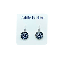 Load image into Gallery viewer, Addie Parker Jewelry - Lever Back Earrings (E 73) - Navy Blue Geometric Leverback Earrings