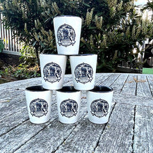 Load image into Gallery viewer, B.Berish - 1.5oz Logo Shot Glass: White With Black Accent