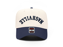 Load image into Gallery viewer, Upside Down Vintage Trucker Hat Navy/White