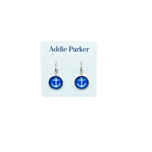 Load image into Gallery viewer, Addie Parker Jewelry - Lever Back Earrings (E 200) - Royal Blue Anchor Leverback Earrings