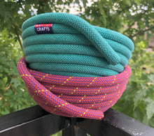 Load image into Gallery viewer, Climber Crafts - Handmade Upcycled Climbing Rope Bowl - Medium: Multiple Colors