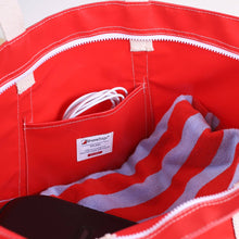 Load image into Gallery viewer, ShoreBags - Big Sur Splash Tote: Navy / 22"W x 14"H x 8" D