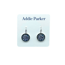 Load image into Gallery viewer, Addie Parker Jewelry - Lever Back Earrings (E 73) - Navy Blue Geometric Leverback Earrings