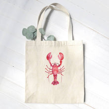 Load image into Gallery viewer, Cottage Shore - Lobster - Customizable Canvas Tote Bag
