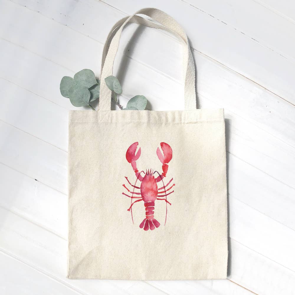 Cottage Shore - Lobster - Customizable Canvas Tote Bag