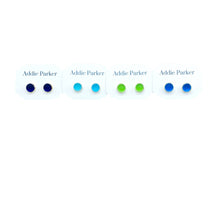 Load image into Gallery viewer, Addie Parker Jewelry - Four Pack Stud Seaglass Earrings - Silver (SG 54)
