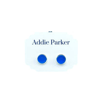 Load image into Gallery viewer, Addie Parker Jewelry - Small Sea Glass Stud - Sapphire (SG 36)
