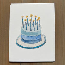 Load image into Gallery viewer, Zucchini Fish - Wave Birthday Cake Blank Card
