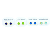 Load image into Gallery viewer, Addie Parker Jewelry - Four Pack Stud Seaglass Earrings - Gold (SG 55)
