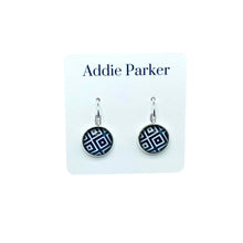 Load image into Gallery viewer, Addie Parker Jewelry - Lever Back Earrings (E 73) - Navy Blue Geometric Leverback Earrings
