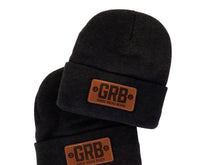 Load image into Gallery viewer, GRB Leather Patch Sherpa Lined Beanie
