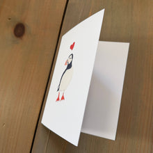 Load image into Gallery viewer, Zucchini Fish - Puffin Love - Blank Card
