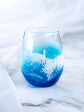 Load image into Gallery viewer, Fala &amp; Co. - Ocean Resin Stemless Wine Glass: True Blue
