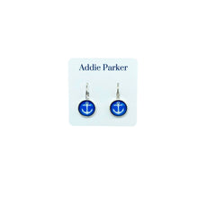 Load image into Gallery viewer, Addie Parker Jewelry - Lever Back Earrings (E 200) - Royal Blue Anchor Leverback Earrings
