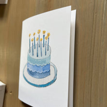 Load image into Gallery viewer, Zucchini Fish - Wave Birthday Cake Blank Card
