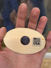 Load image into Gallery viewer, Orion Laser Creations - Oval City Abbreviations Wooden Magnets - Made in the USA!
