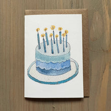 Load image into Gallery viewer, Zucchini Fish - Wave Birthday Cake Enclosure Card: White Envelope

