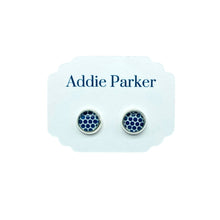 Load image into Gallery viewer, Addie Parker Jewelry - Small Stud Earrings (ST 21) - Navy Polka Dot
