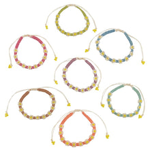 Load image into Gallery viewer, World End Imports Jewelry &amp; Gifts - Ak Macrame Daisy Wax Cord Anklet-12
