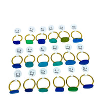 Load image into Gallery viewer, Addie Parker Jewelry - Upcycled Glass Rings - 6 Rings (Gold)
