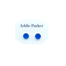 Load image into Gallery viewer, Addie Parker Jewelry - Small Sea Glass Stud - Sapphire (SG 36)
