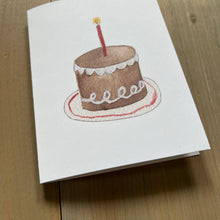 Load image into Gallery viewer, Zucchini Fish - Hostess Birthday Cake Blank Card
