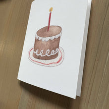 Load image into Gallery viewer, Zucchini Fish - Hostess Birthday Cake Blank Card
