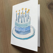 Load image into Gallery viewer, Zucchini Fish - Wave Birthday Cake Enclosure Card: White Envelope
