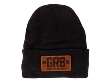 Load image into Gallery viewer, GRB Leather Patch Sherpa Lined Beanie
