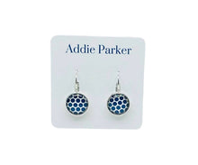 Load image into Gallery viewer, Addie Parker Jewelry - Earrings (E 143) - Blue and White Polka Dot

