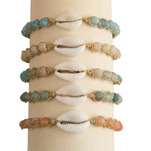 Load image into Gallery viewer, World End Imports Jewelry &amp; Gifts - BR Cowry/Agate Hemp Macrame-6
