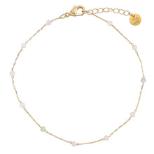 Load image into Gallery viewer, World End Imports Jewelry &amp; Gifts - Dainty Glass crystal Anklet-12pcs
