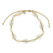 Load image into Gallery viewer, World End Imports Jewelry &amp; Gifts - Adjustable Cowrie Shell &amp; Pearl Anklet-12pcs
