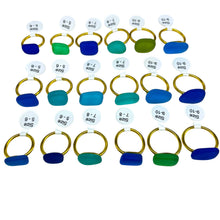 Load image into Gallery viewer, Addie Parker Jewelry - Upcycled Glass Rings - 6 Rings (Gold)

