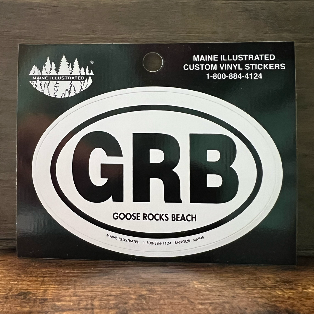 GRB Large Oval Sticker