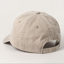 Load image into Gallery viewer, Pigment Washed Hat w/ Dark Green Embroidery
