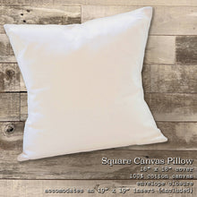 Load image into Gallery viewer, Cottage Shore - Zip Code w/ City and State - Custom Square Canvas Pillow: Natural
