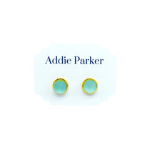 Load image into Gallery viewer, Addie Parker Jewelry - Small Sea Glass Stud - Seafoam (SG 43)
