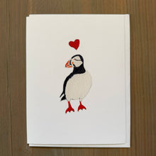 Load image into Gallery viewer, Zucchini Fish - Puffin Love - Blank Card
