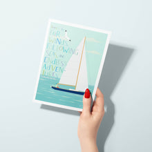 Load image into Gallery viewer, Mainely Illustrations - Fair Winds Nautical Greeting Card
