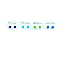 Load image into Gallery viewer, Addie Parker Jewelry - Four Pack Stud Seaglass Earrings - Silver (SG 54)
