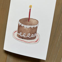 Load image into Gallery viewer, Zucchini Fish - Hostess Birthday Cake Blank Card
