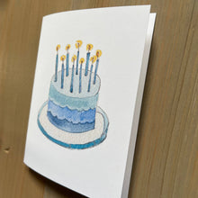 Load image into Gallery viewer, Zucchini Fish - Wave Birthday Cake Blank Card
