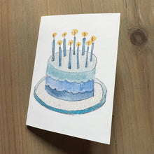 Load image into Gallery viewer, Zucchini Fish - Wave Birthday Cake Enclosure Card: White Envelope
