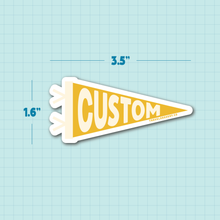 Load image into Gallery viewer, traveldashery - Custom pennant sticker: Block lettering
