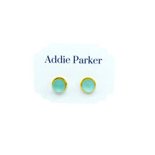 Load image into Gallery viewer, Addie Parker Jewelry - Small Sea Glass Stud - Seafoam (SG 43)
