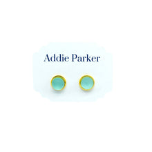 Load image into Gallery viewer, Addie Parker Jewelry - Small Sea Glass Stud - Seafoam (SG 43)
