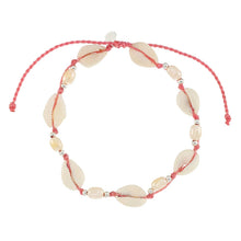 Load image into Gallery viewer, World End Imports Jewelry &amp; Gifts - Adjustable Cowrie Shell &amp; Pearl Anklet-12pcs
